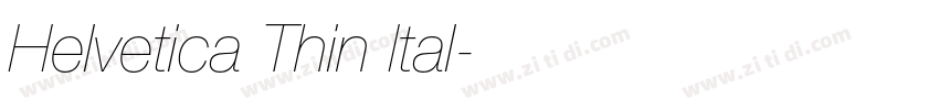 Helvetica Thin Ital字体转换